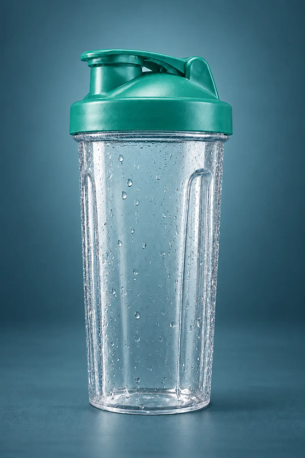 The same shaker bottle looking clear after cleaning
